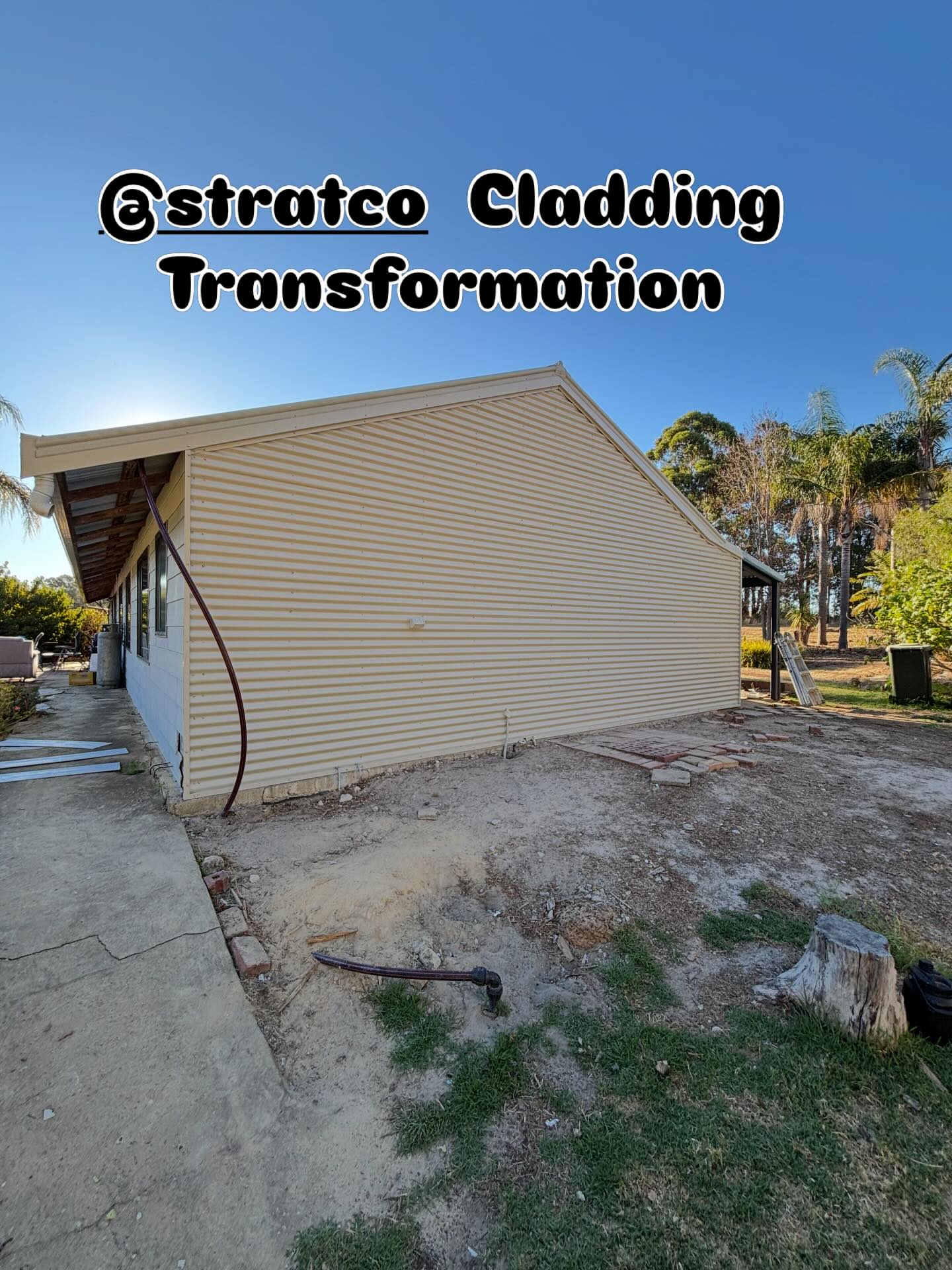 Exterior cladding and renovation work on a rural property in the Cowaramup wine country.